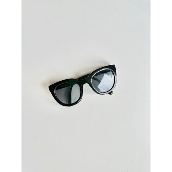 DEREK LAM Lore Black Acetate Plastic Full Frame Cat Eye Sunglasses - Picture 3 of 16